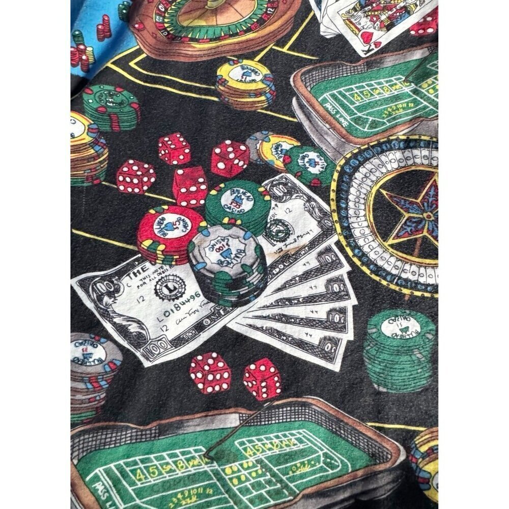Vintage Bullhead Island Series Men's Sz XL Casino Vegas Poker Camp Shirt - Picture 12 of 15